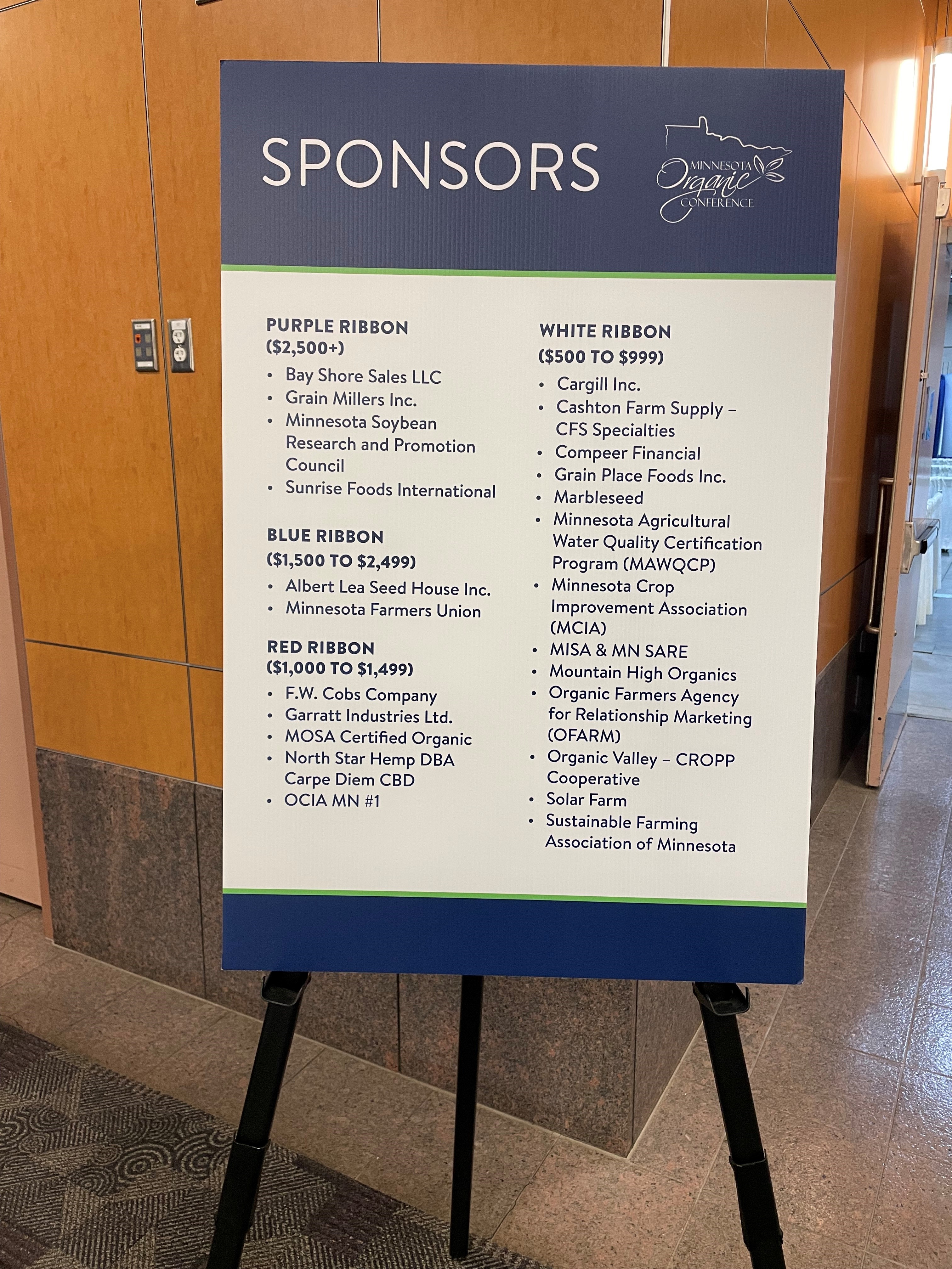 MN organic conference sponsors